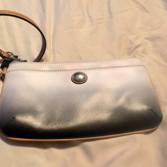 Coach Black and White Wristlet Clutch - Picture 1 of 4